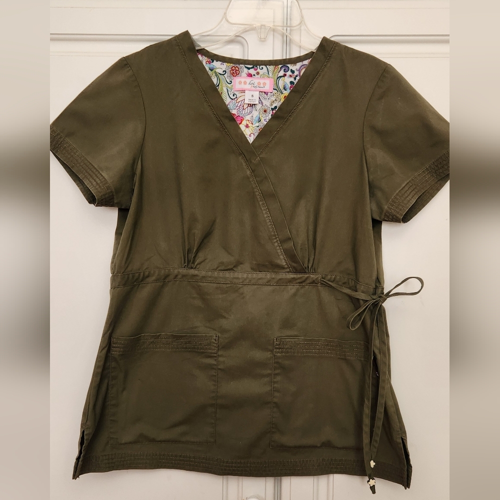 Koi By Kathy Petersen Women's Wrap Scrub Top
